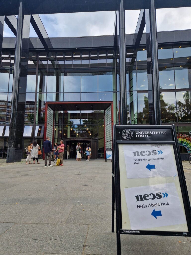 The entrance of the university library